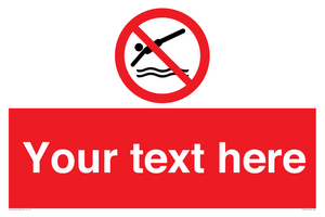 Custom prohibition no diving